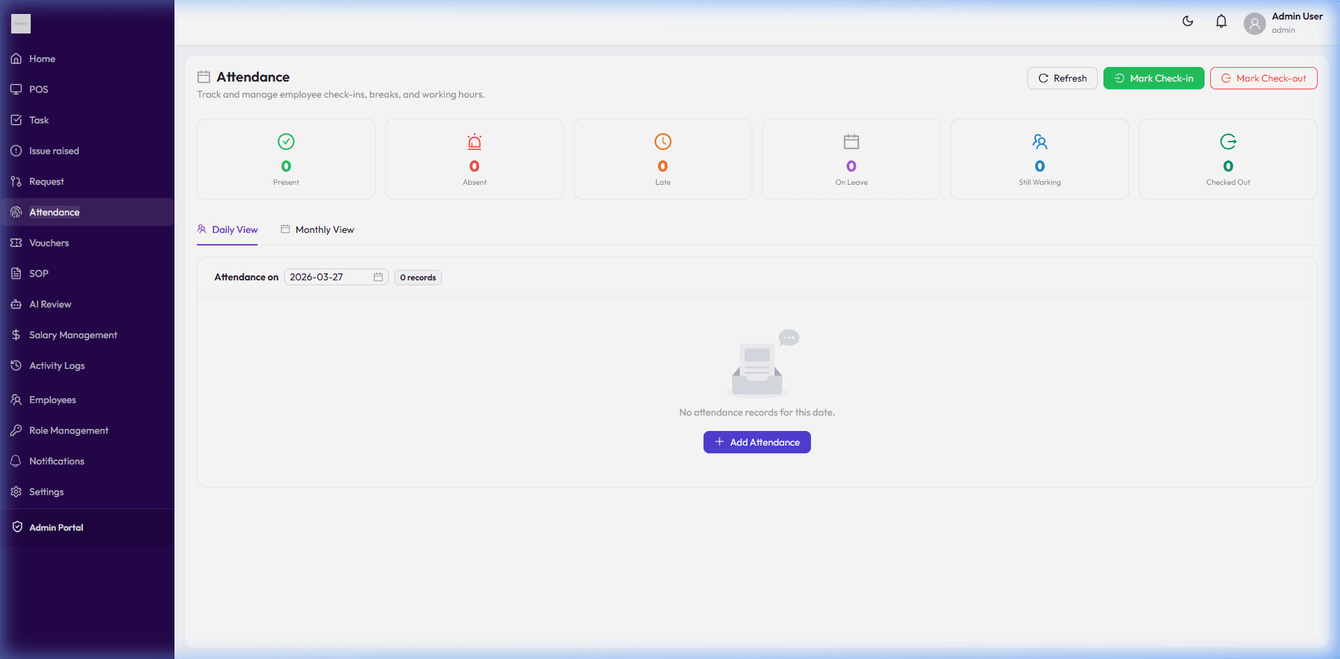 Attendance & Leave Tracking